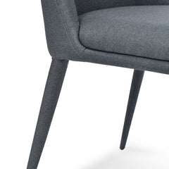 Ex Display - CDC2236-EI Fabric Dining Chair - Gunmetal Grey