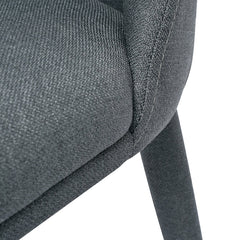 Ex Display - CDC2236-EI Fabric Dining Chair - Gunmetal Grey