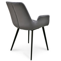 Ex Display - CDC2391-SE - Dining Chair - Dark Grey Velvet