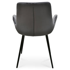 Ex Display - CDC2391-SE - Dining Chair - Dark Grey Velvet