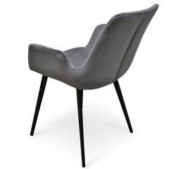 Ex Display - CDC2391-SE - Dining Chair - Dark Grey Velvet