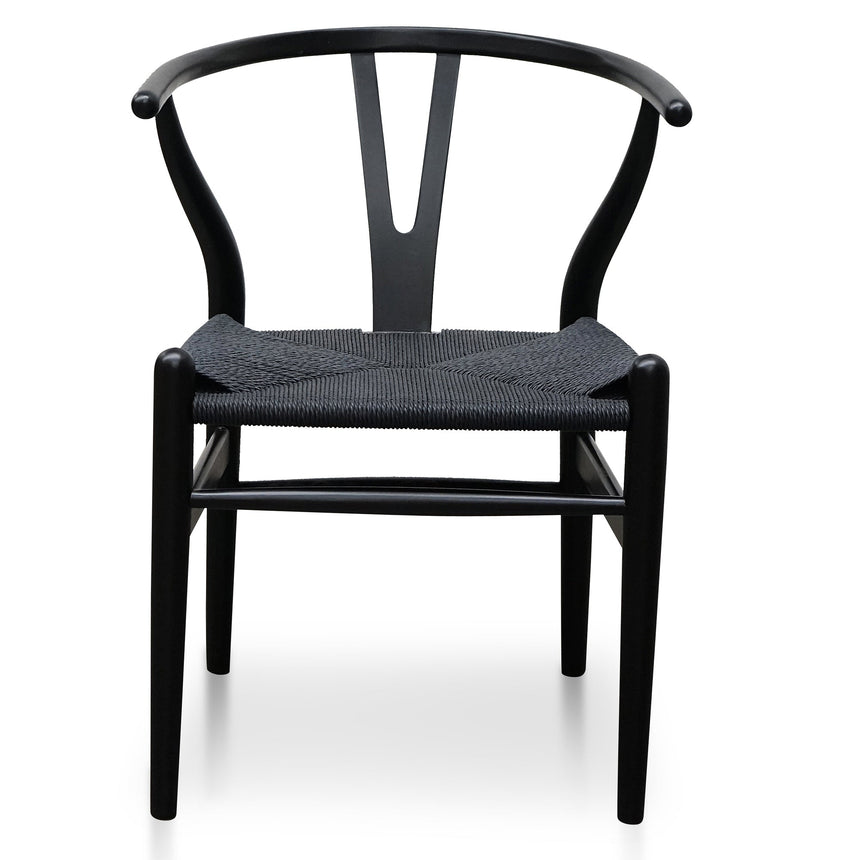 Cord Dining Chair - Full Black (Set of 2) - View 3
