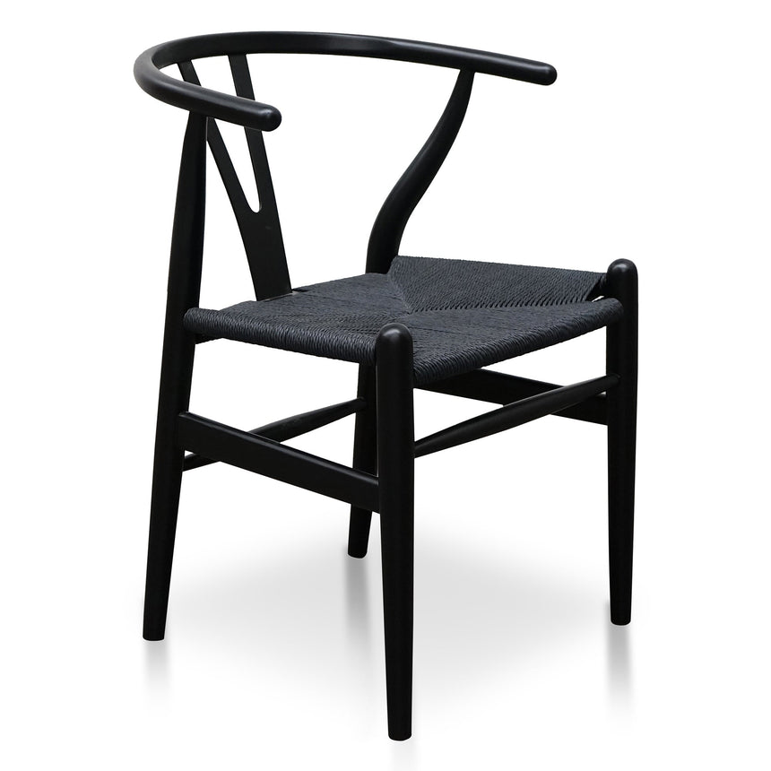 Cord Dining Chair - Full Black (Set of 2) - View 4