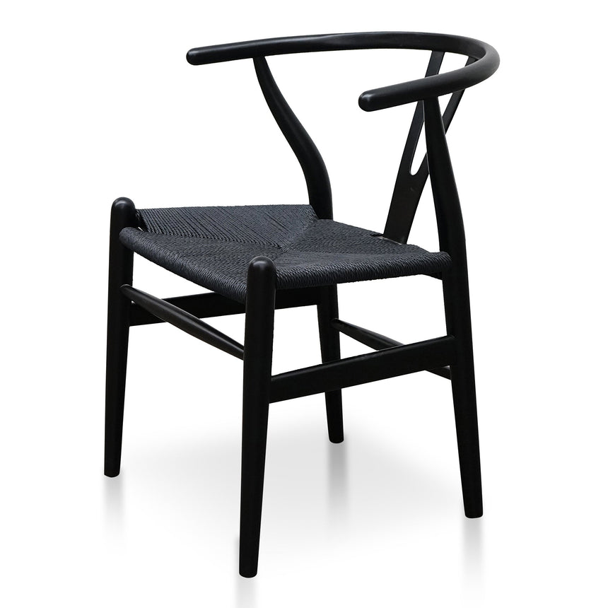 Cord Dining Chair - Full Black (Set of 2) - View 2