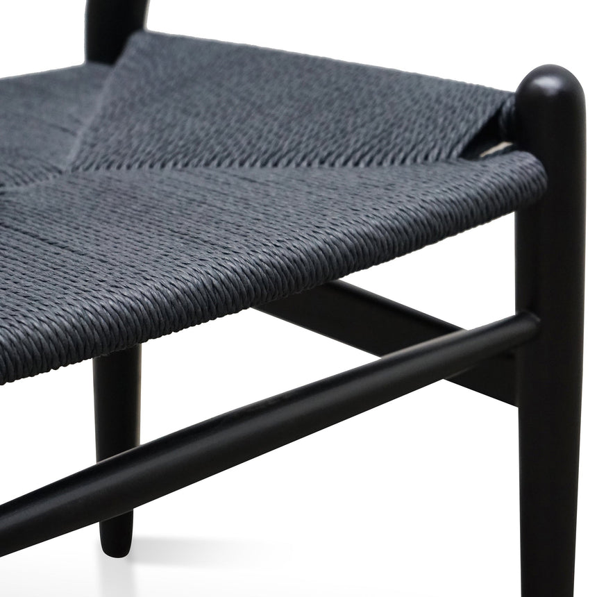 Cord Dining Chair - Full Black (Set of 2) - View 9