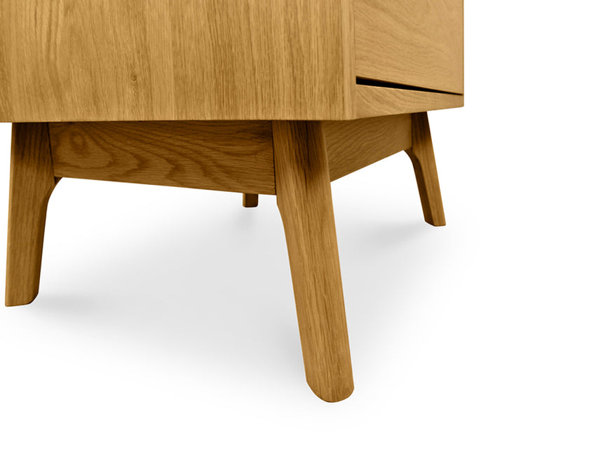 Wooden Bedside Table - Natural Oak - View 7