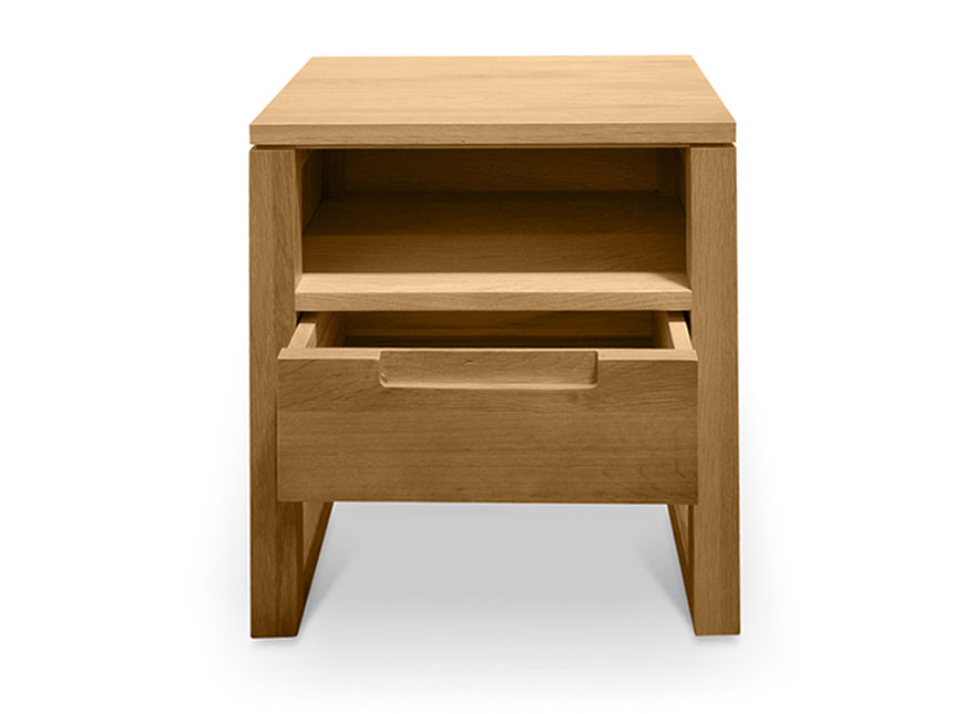 1 Drawer Wooden Bedside Table - Natural Oak - View 3