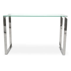 Ex Display - CDT2013-BS Console Table With Tempered Glass - Polished Stainless Steel