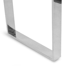 Ex Display - CDT2013-BS Console Table With Tempered Glass - Polished Stainless Steel