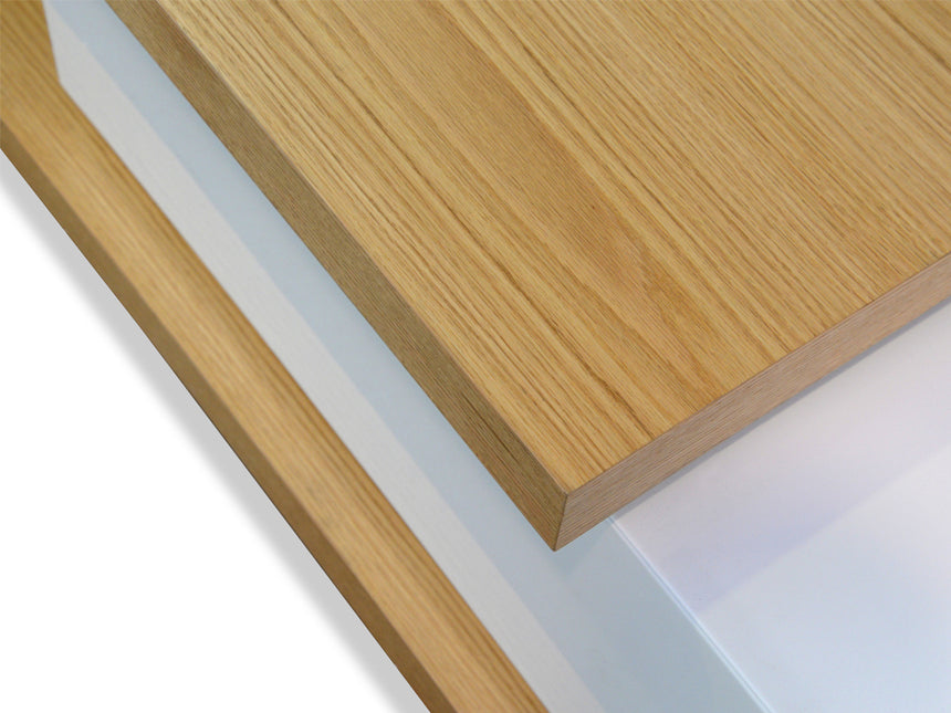 CTV385N-BB 2.4m-3.07m TV Entertainment Unit - Natural - White - View 7