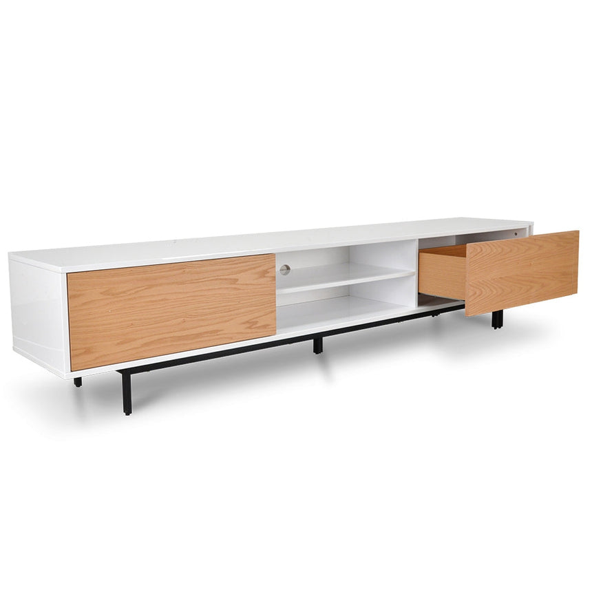 Ex Display - CTV1137-BB 2.3m TV Entertainment Unit - Lowline - Natural - View 4