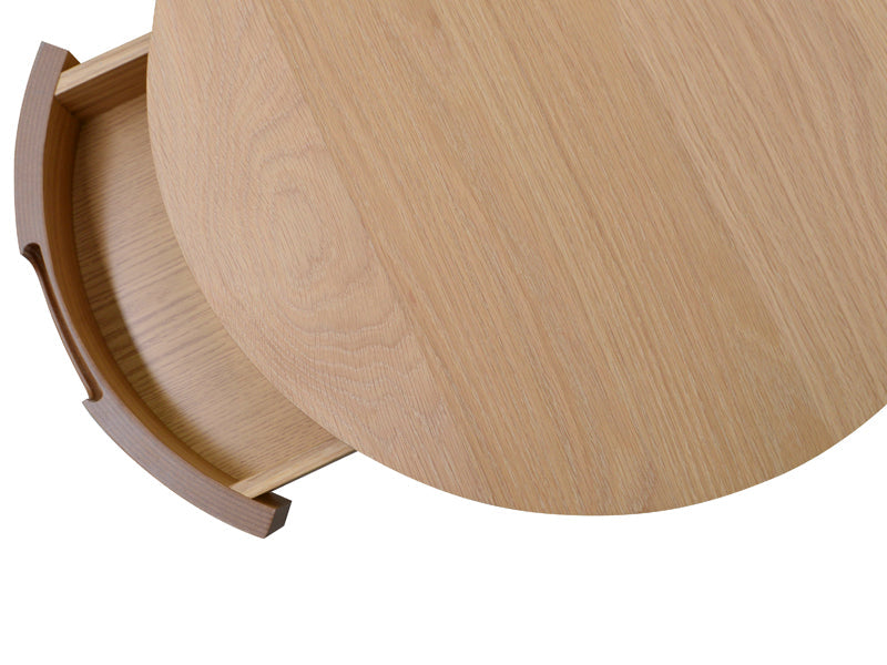 Lamp Side Table with Drawers - Natural - View 2