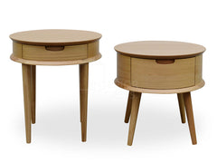 CST222WAL-VN Round Side Table - Walnut