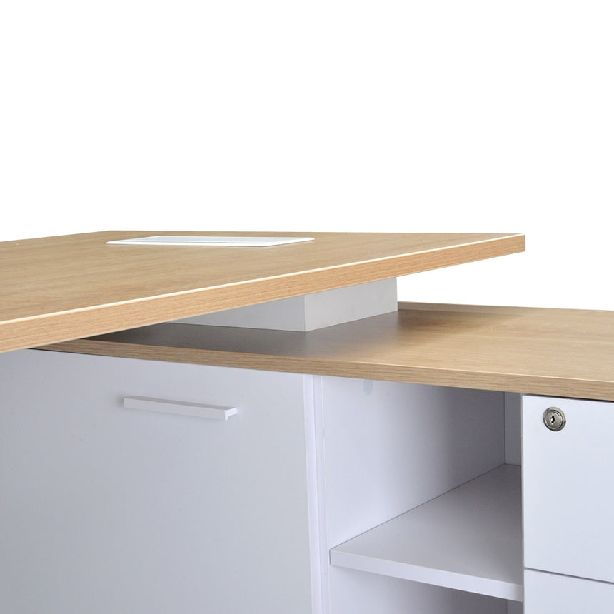 180cm Executive Office Desk With Right Return | Natural | Myka Home - View 8