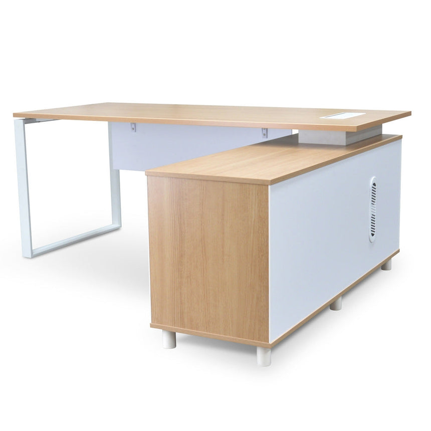 Ex Display - COT2095-SN 180cm Executive Office Desk With Right Return - Natural - View 7