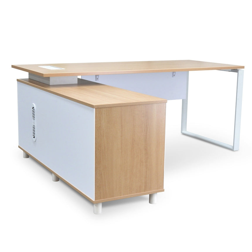 180cm Executive Office Desk With Left Return | Natural | Myka Home - View 6