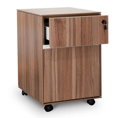 COF294 2 Drawer Mobile Pedestal - Walnut