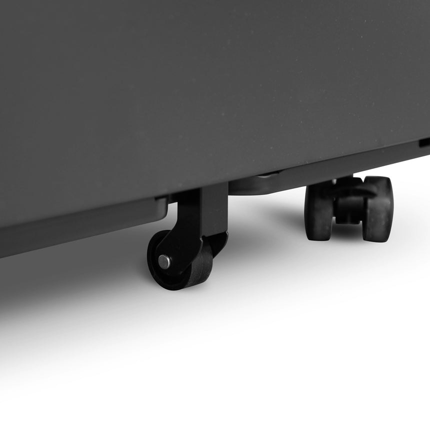 3 Drawers Mobile Pedestal | Black | Myka Home - View 13