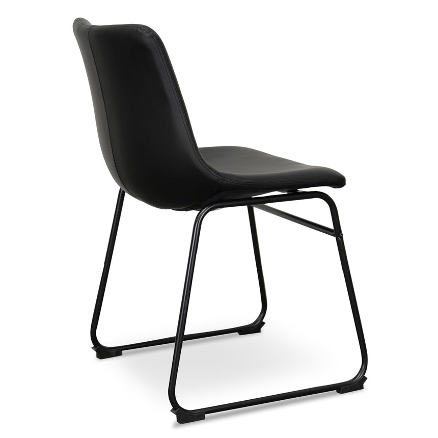 Industrial Dining Chair - Black PU (Set of 2) - View 5