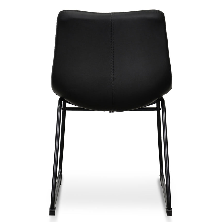 Industrial Dining Chair - Black PU (Set of 2) - View 6