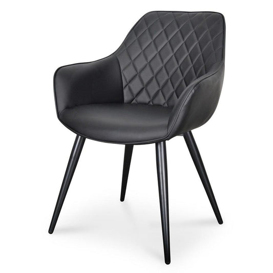 Ex Display - CDC2082-SE - Dining Chair - Black PU