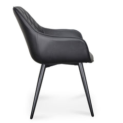Ex Display - CDC2082-SE - Dining Chair - Black PU