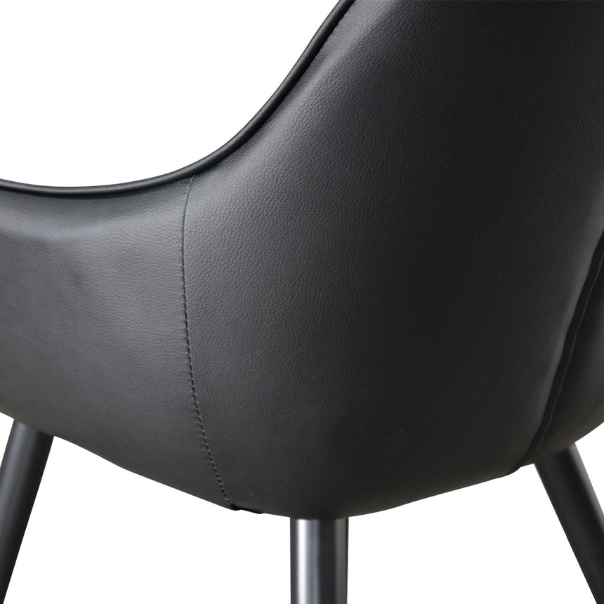 Dining Chair - Black PU (Set of 2) - View 11