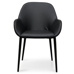 Dining chair | Black PU | Myka Home
