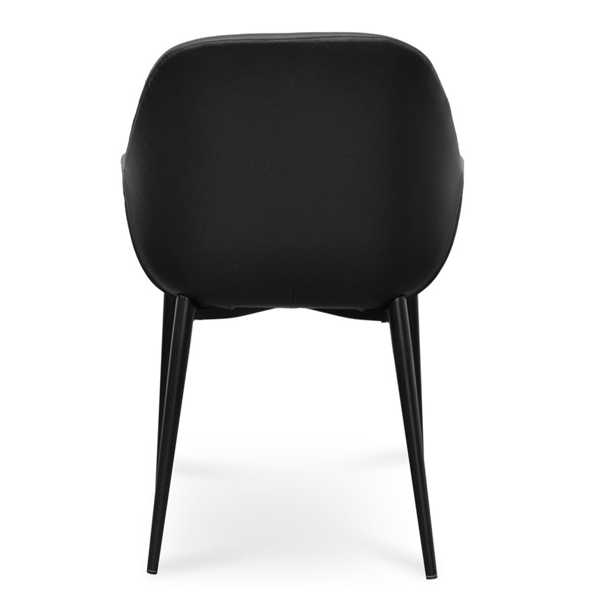 Dining chair - Black PU - Black Legs - View 5