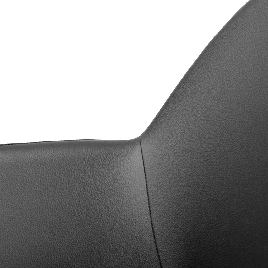 Dining chair - Black PU - Black Legs - View 7