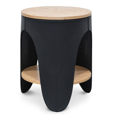 Side Table | Natural - Black | Myka Home