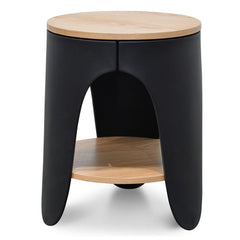 Side Table | Natural - Black | Myka Home