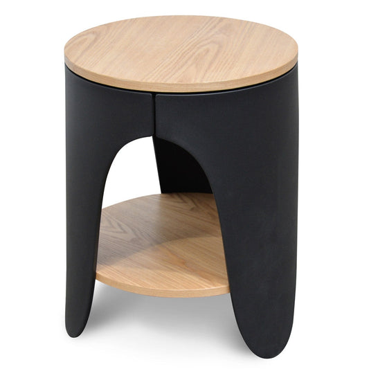 Side Table | Natural - Black | Myka Home