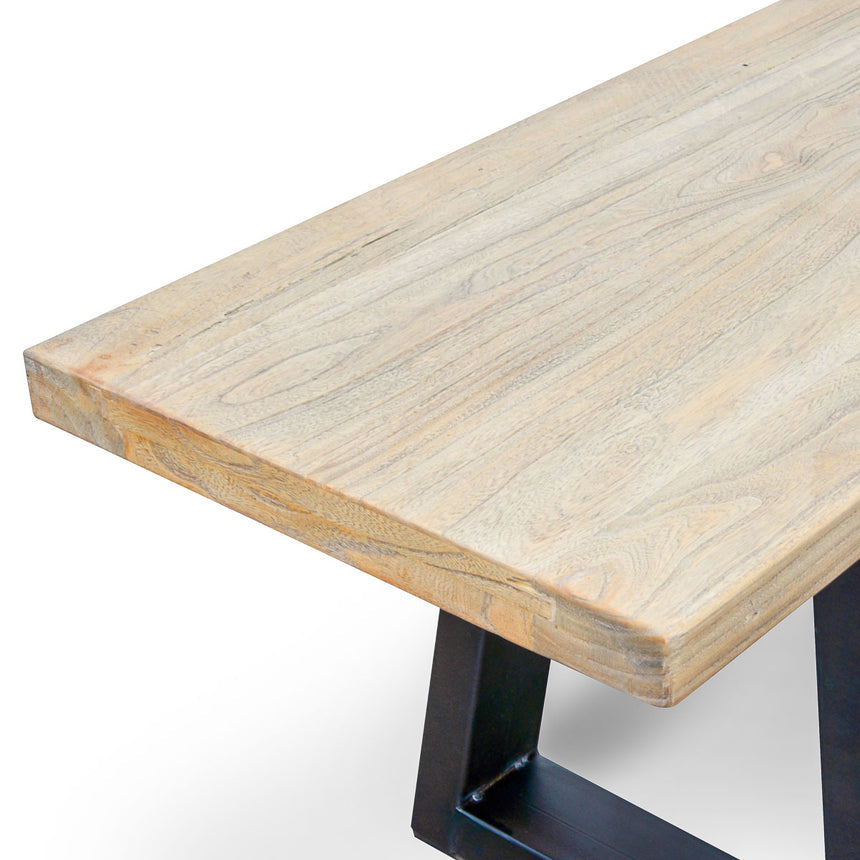 2m Reclaimed Elm Wood Bench - Natural - View 5