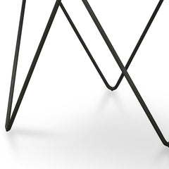 Ex Display - DT1037-KL 125cm Round Black Marble Dining Table