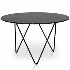 Ex Display - DT1037-KL 125cm Round Black Marble Dining Table