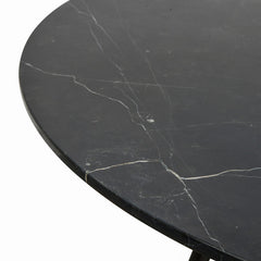Ex Display - DT1037-KL 125cm Round Black Marble Dining Table