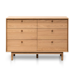 CDT2325-VN 6 Drawer Wide Chest - Oak