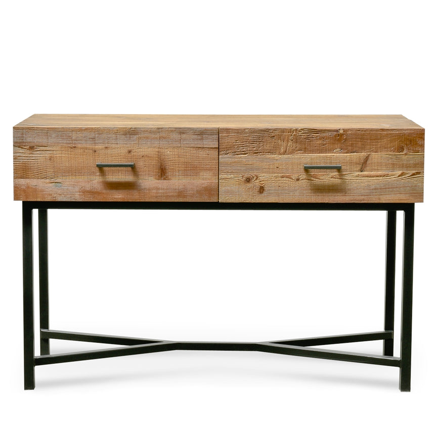 1.2m Reclaimed Pine Console Table - Black Base - View 5