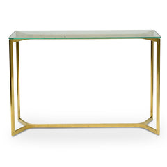 Ex Display - CDT2362-KS 1.2m Glass Console Table - Gold Base