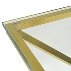 CDT2364-KS 1.2m Glass Console Table - Gold Base