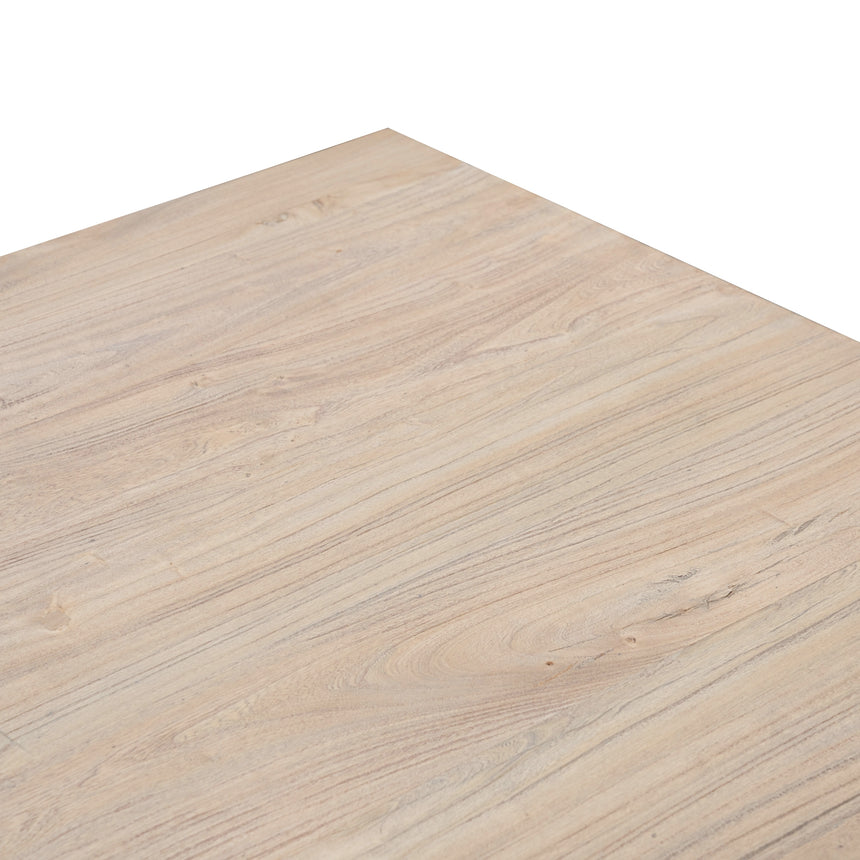 Reclaimed Elm Wood Dining Table 3m - Rustic Natural - Thick Top - View 6