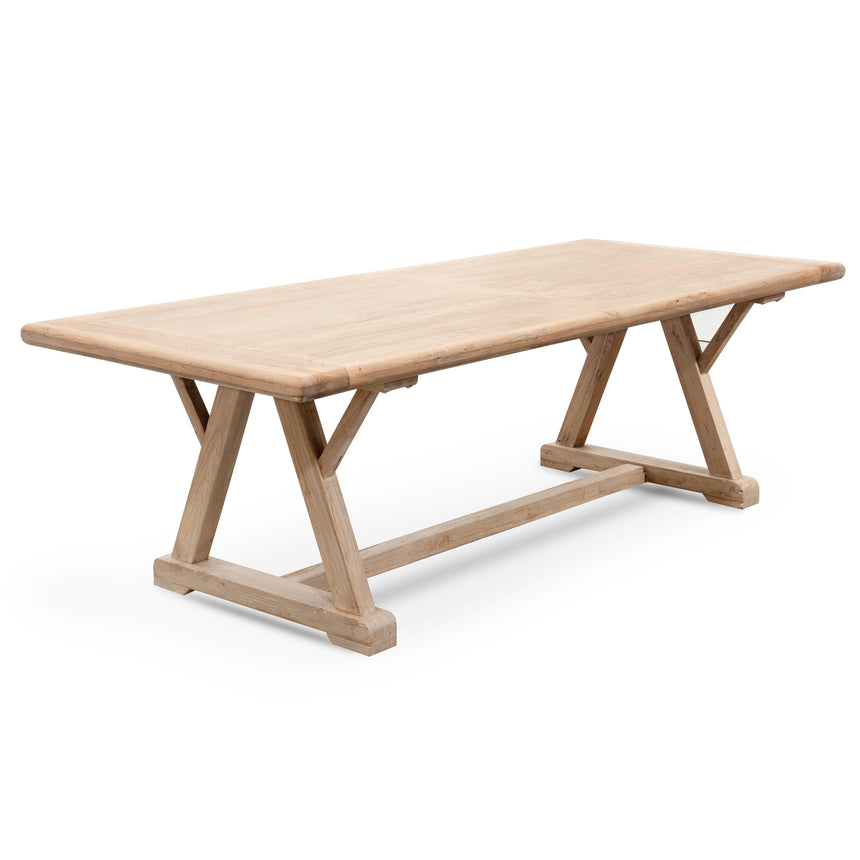 Reclaimed Elm Wood 2.4m Dining Table - View 3