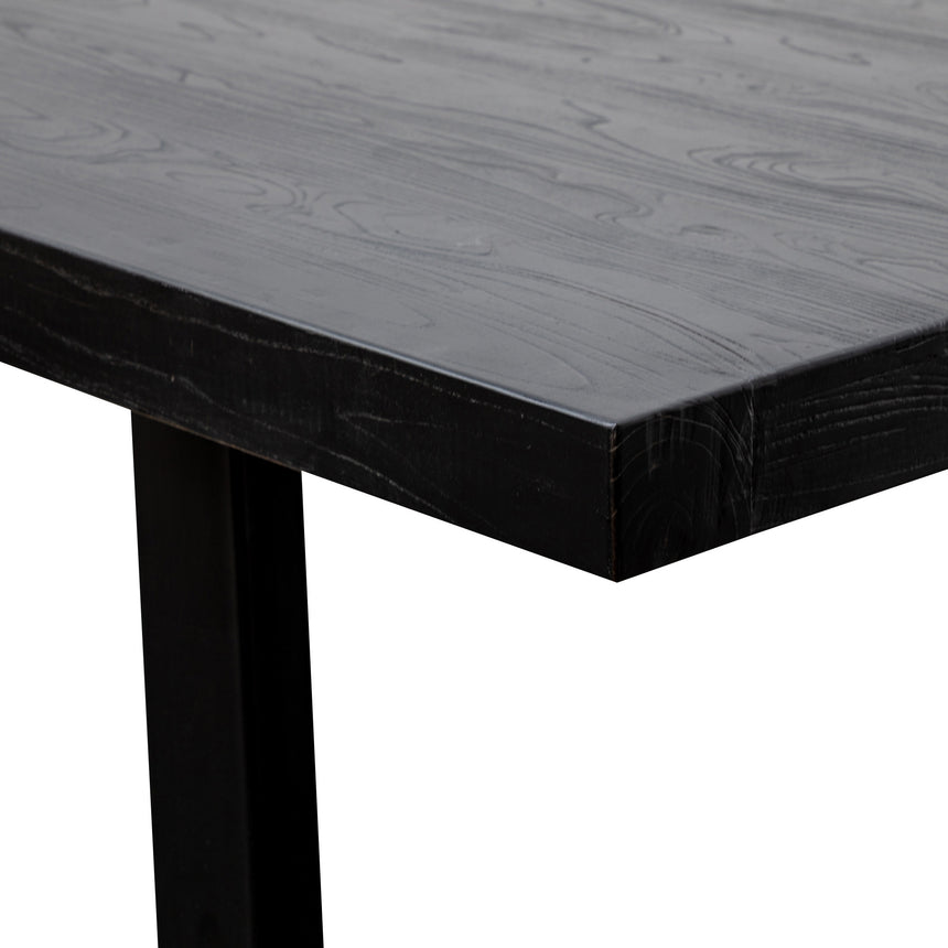 3m Reclaimed Dining Table - 120cm (W) - Full Black - View 6