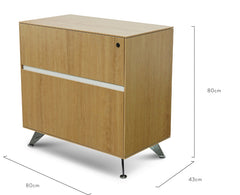 DT2753-SN 2 Drawer Lateral Filing Cabinet - Natural