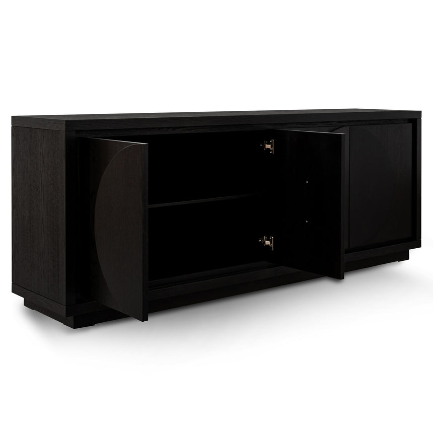 2m Buffet Unit - Textured Espresso Black - View 2
