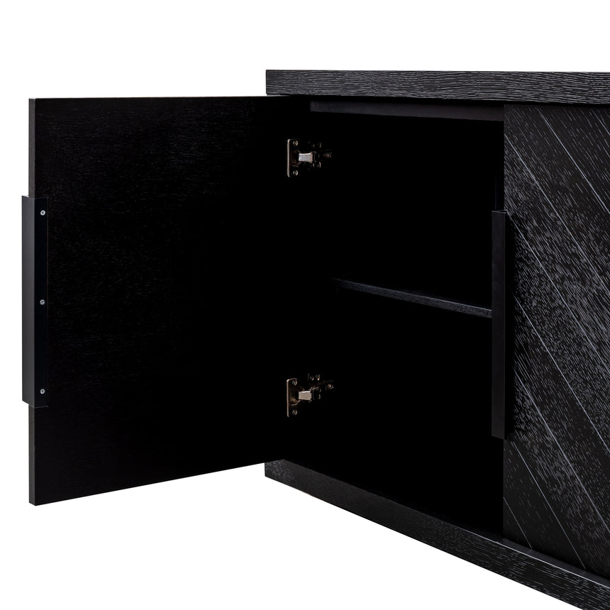 2m Buffet Unit - Textured Espresso Black - View 7