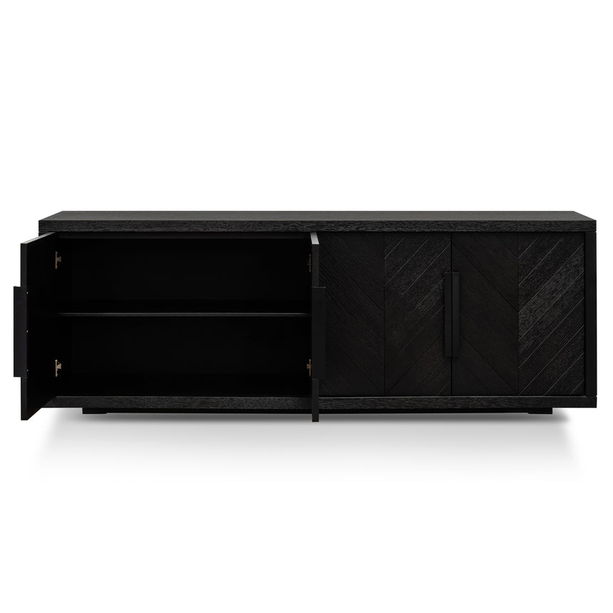 2m Buffet Unit - Textured Espresso Black - View 5