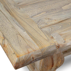 CDT560 Wood Dining Table 2.4m - Rustic Natural