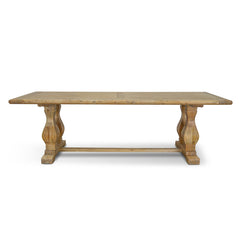 CDT560 Wood Dining Table 2.4m - Rustic Natural